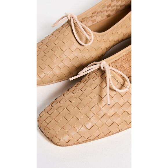 Freda Salvador Woven Leather Jada Flats - 7.5 - Latte Closed Woven Calf - Picture 3 of 5
